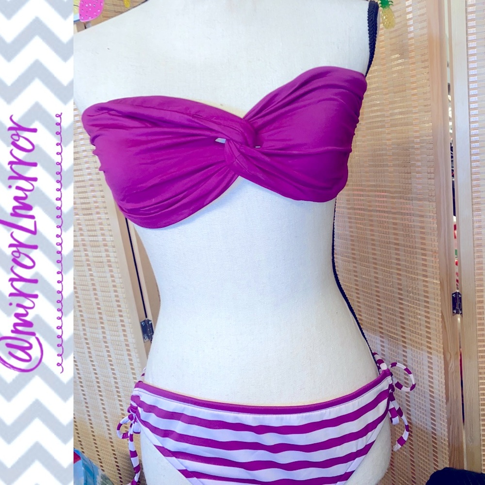 EUC Mossimo Bikini top Med bottom Lg